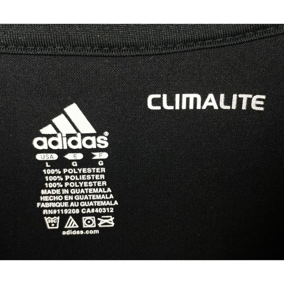 Kennesaw State Owls KSU Men’s Large Black Gold Adidas Climalite Stretch Shirt - Picture 3 of 4